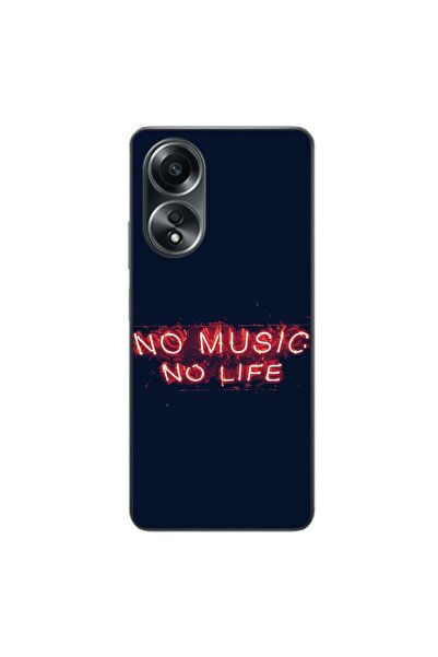 OEM Θήκη συμβατή με Oppo A58 4G Σιλικόνης Τζελ TPU Μοντέλο No Music No Life