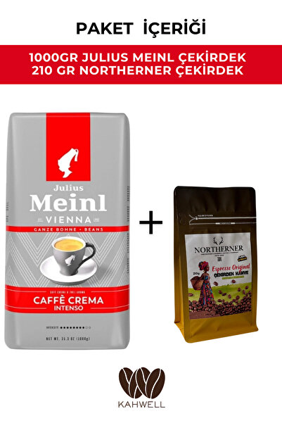 Julius Meinl 1000gr Caffe Crema Çekirdek Kahve + Northerner 210gr Çekirdek Kahve