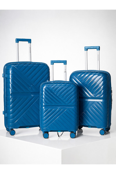 WAF Unbreakable Polypropylene Luggage Set TSA Lock 360 Spinner Wheels Flexibl...