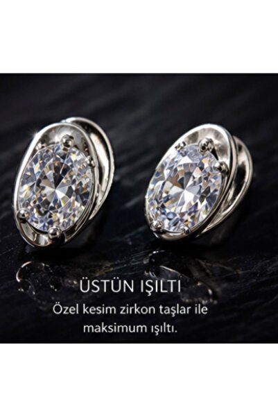 GB Sign Zirkon Taşlı Şık Küpe