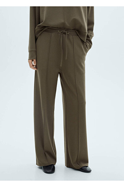 MANGO Woman Pantaloni de jogging cu picioare largi