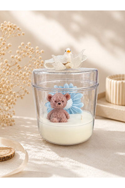 Lumera Candle Bebek odası dekor mumu kuş figürlü papatya ve ayıcıklı el yapım...