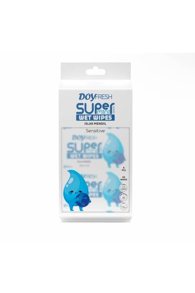 DOYFRESh MINI ALB șervețele umede de buzunar 8x8 bucăți
