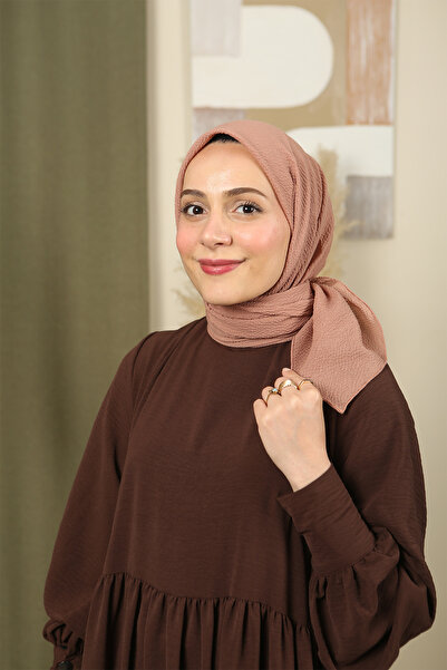 MOONSCARF Mio caz sütlü kahve rengi eşarp 100*100cm