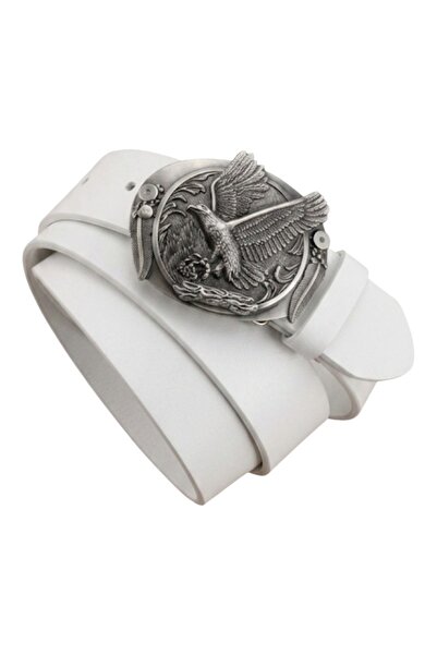targay Eagle Embossed Cowboy Buckle Jeans Belt
