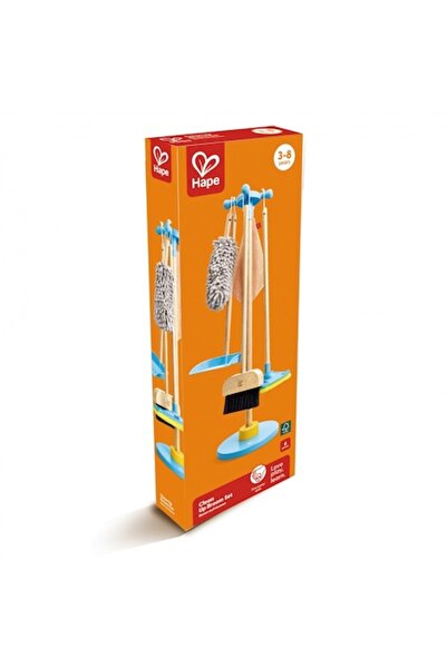 Hape Set de jucării pentru copii, mătură și suport de curățenie, 6 piese