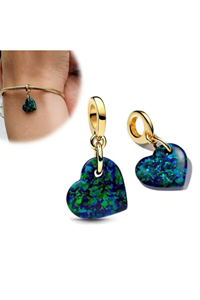 Lovecharm Işıltılı Yeşil Kalp Sallantılı Charm