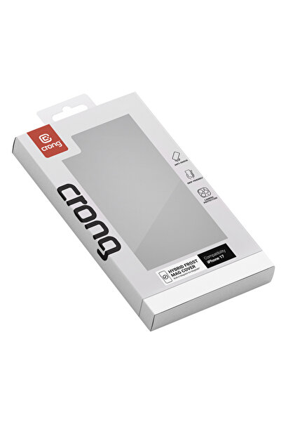 Crong Husă Hybrid Frost MAG - Husă MagSafe iPhone 17 (negru)