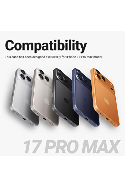 Crong Husă Hybrid Frost MAG - Husă MagSafe iPhone 17 Pro Max (negru)