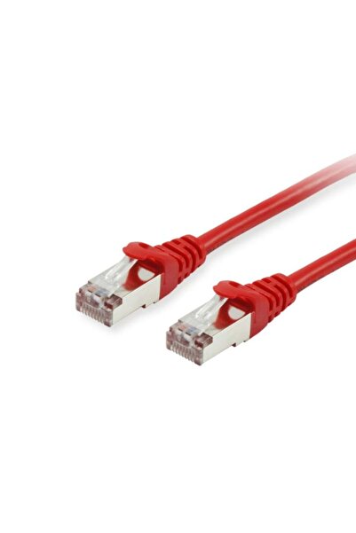 EQUIP Cablu patch Cat6A S/FTP 2xRJ45 0.50m roșu LSZH pungă de plastic
