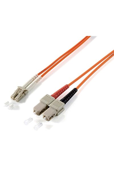 EQUIP Cablu patch LC->SC 1.00m Multimod Duplex OM1 portocaliu, în pungă de pl...
