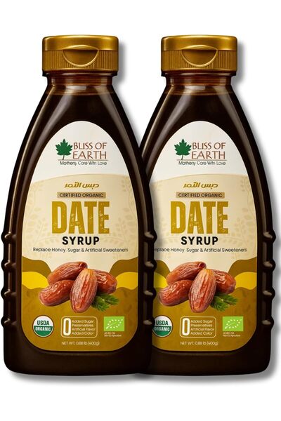 Bliss of Earth Certified Organic Date Syrup, 2x400g | Pure Natural Sweetener ...