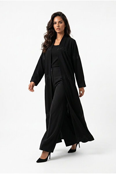 almasa alswda Abaya Trend Blazer Wrap Yarns Suitable for All Seasons