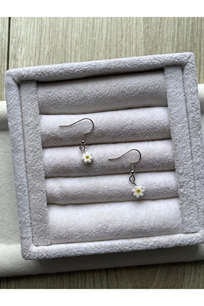 Pel Design Daisy Natural Stone Steel Standard Earrings Handmade