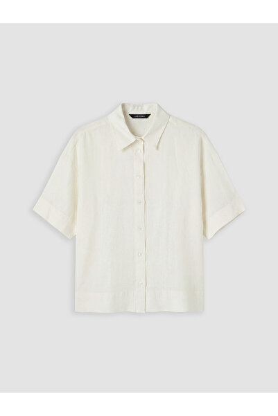 LC Waikiki Rmz Gi̇yi̇m Farkiyla Women's 100% Linen Shirt