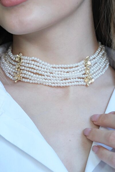 YENGEÇ İnci Choker Kolye