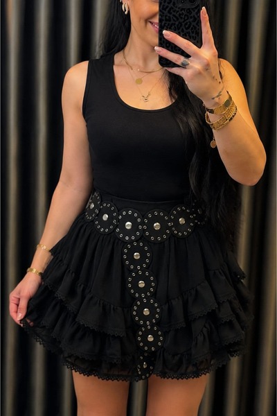 Nisam Chiffon Mini Skirt