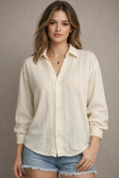 Meine Liebe Unterwäsche Oversize Pure Touch Cream Shirt