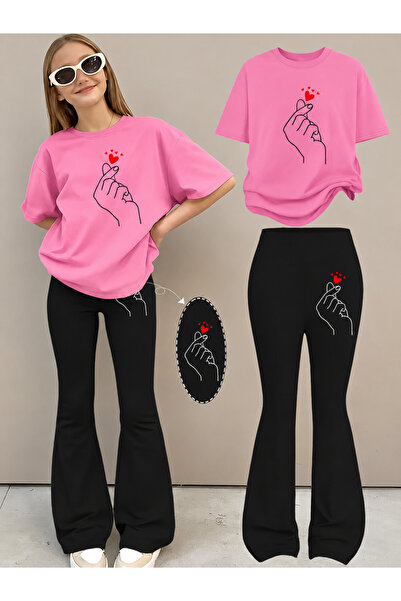 YUNAYT Set de pantaloni evazați și tricou spaniol pentru fete