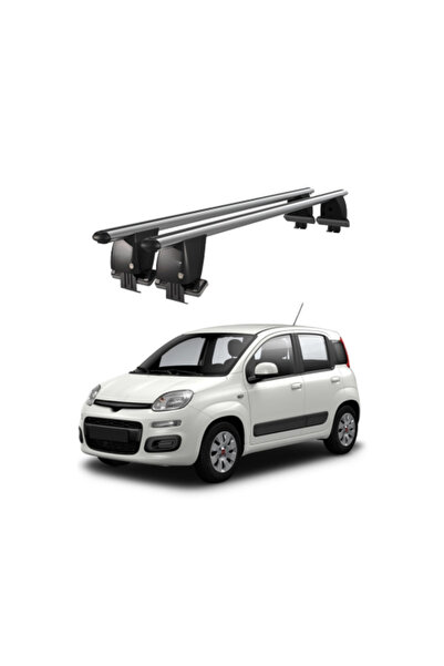 OEM Aluminum car trunk crossbars compatible with smooth roof Fiat Panda 319 2...