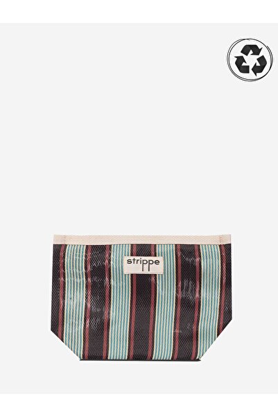 Strippe Sürdürülebilir Geri Dönüştürülmüş Naylon Kumaş Pouch Portföy Çanta