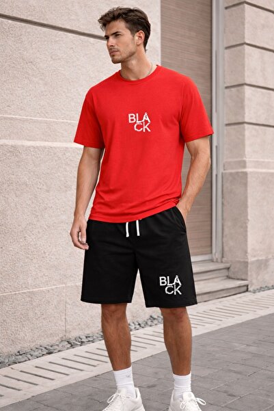 x-compass life Set de pantaloni scurți imprimați supradimensionați, unisex, p...
