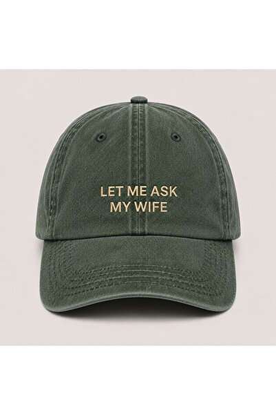 WeavedCo "Let Me Ask My Wife" / "Ask My Wife" Embroidered Vintage Washed Base...