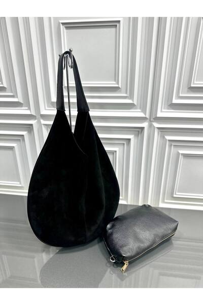 My Easy Shop Mesbag Women's Bag Genuine Suede Leather with Puppy Bag