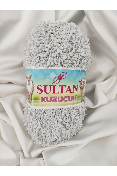 Sultan Kuzucuk Anakuzusu Fir de tricotat manual gri deschis 100gr. (1 bucată)...