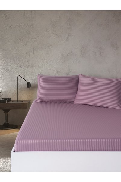 PAMUKCUM Cotton Satin Elastic Sheet Set Single/Double/King Size