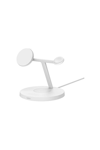Belkin BC WIZ032 Pro Qi2 3in1 15W Kablosuz Şarj Standı Beyaz