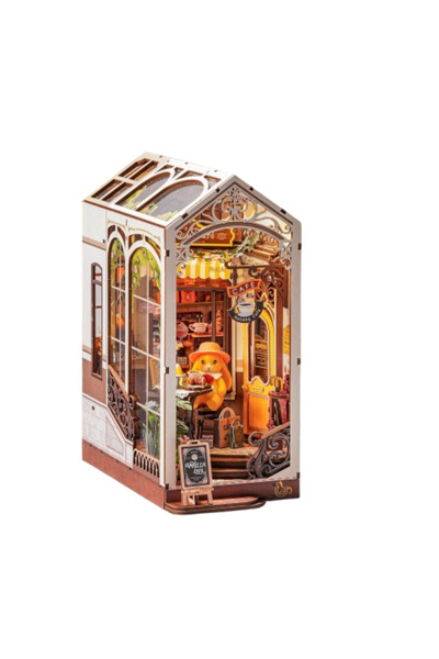 Rolife Puzzle 3D din lemn, cotor de carte DIY cu lumini LED si buton touch, m...