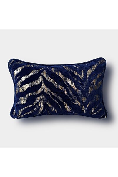 Lidoma Home "Navy Zebra" Desenli Kırlent Kılıfı - 30x50 - Gold