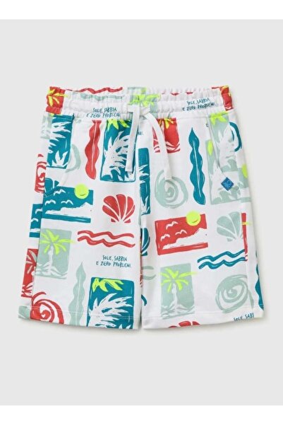 United Colors of Benetton ed Colors of Benetton Bermude din bumbac cu modele ...