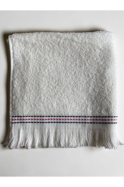 SAVESSA Striped Fringed 50X100 cm Single Towel 100% Cotton Gift for Guests Ha...