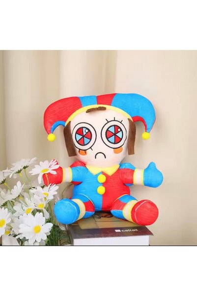 charmerprincesses The Amazing Digital Circus Pomni Sitting Character, a Magnificent Digital Circus Gift Plush, 18/20 Cm.