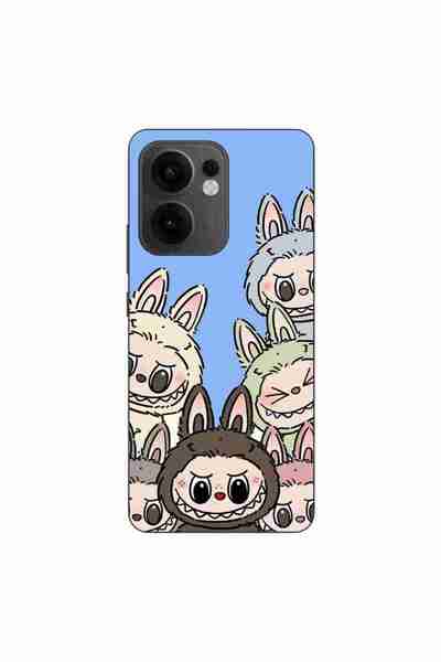 OEM Husa compatibila cu Oppo Reno13 F Silicon Gel Tpu Model Labubu Pattern Blue