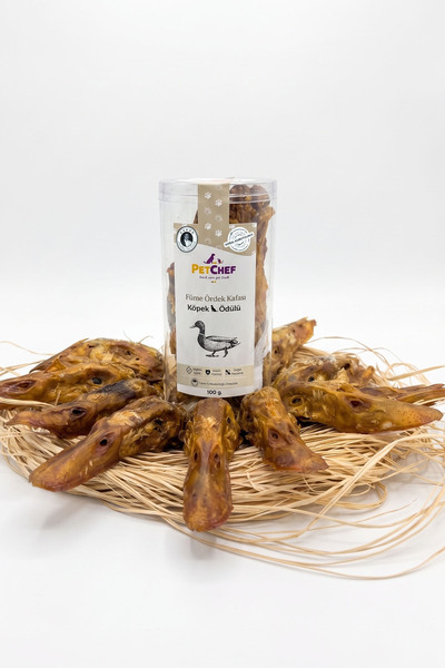 Pet Chef Füme Kurutulmuş Ördek Kafası (160 Gr)