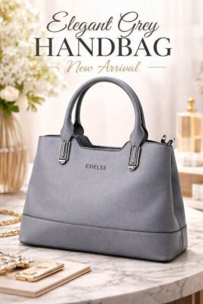 chelse Elegant Grey Handbag for Women | Stylish Premium Tote Bag
