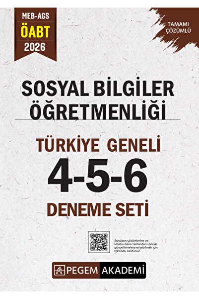Pegem Akademi Yayıncılık 2026 MEB AGS ÖABT Sosyal Bilgiler Öğretmenliği Tamam...
