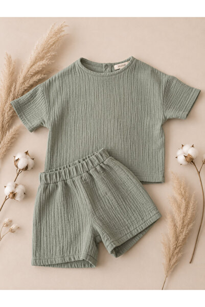 Unisex Çocuk Müslin Takım Summer Ease Set