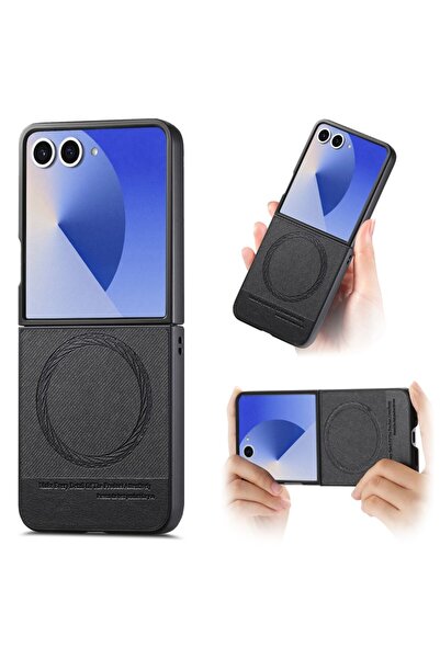 sscase MagSafe Denim Texture Σκληρή Θήκη Black (Samsung Galaxy Z Flip7 5G)