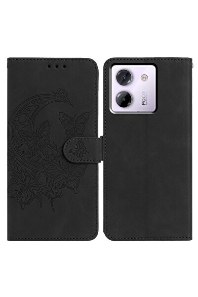 sscase Butterflies Θήκη Πορτοφόλι Black (Xiaomi Poco M7 Pro 5G)