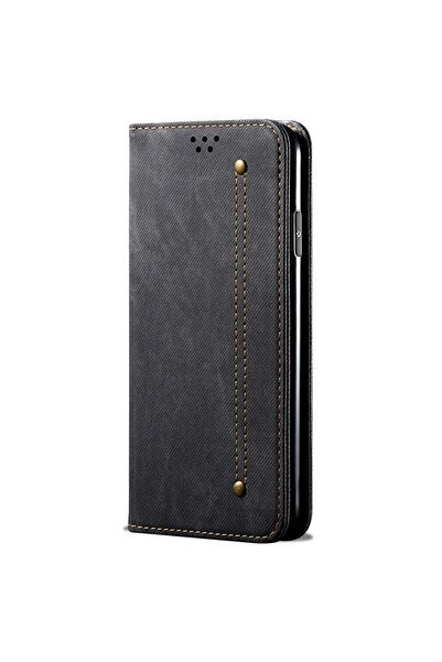sscase Denim Texture Θήκη Βιβλίο Black (Xiaomi 17 5G)