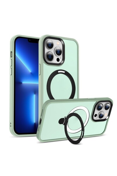 sscase Bumper Magsafe Σκληρή Θήκη με Stand Ημιδιάφανη Matcha Green (Apple iPh...