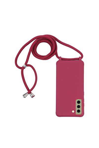 sscase Candy Colors Θήκη Σιλικόνης με Λουράκι Red (Samsung Galaxy S21 FE 5G)