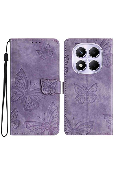 sscase Butterfly Imprinted Θήκη Πορτοφόλι Purple (Xiaomi Redmi Note 15 Pro 4G)
