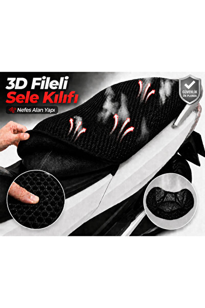 Vi Caro Husa scaun motocicleta Gilera Fuoco 500 Husa scaun din plasa 3D Prote...