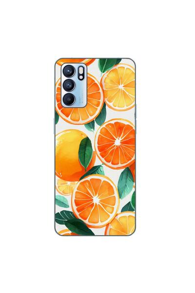 OEM Husa compatibila cu Oppo Reno6 5G Silicon Gel Tpu Model Oranges