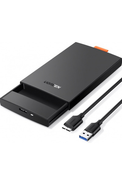 Ugreen CM237 2.5" SATA HDD/SSD Enclosure, USB 3.0, 0.5 m, Black